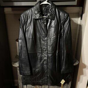 NEW Men's Black Excelled Leather Jacket Size XL Anheuser Busch Budweiser RARE